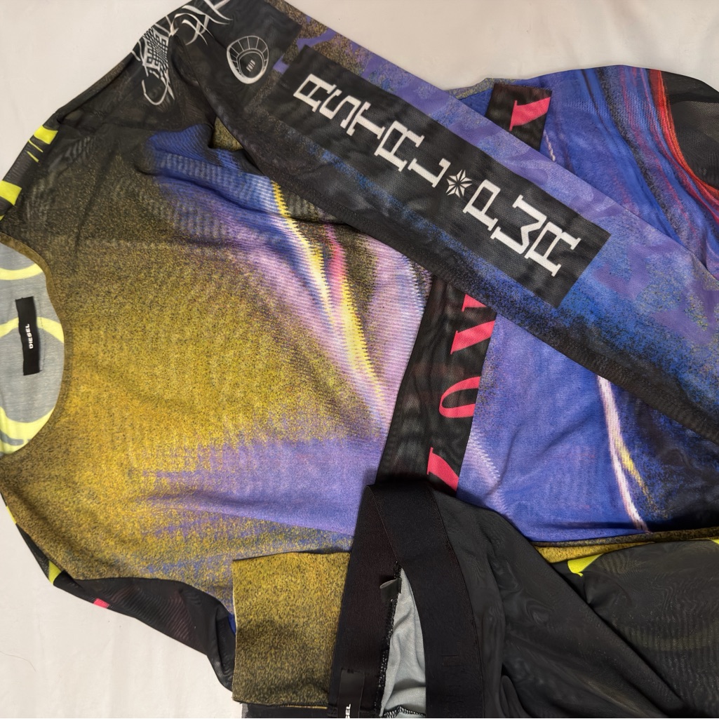 Diesel Multicolor Legging And Bodysuit Set